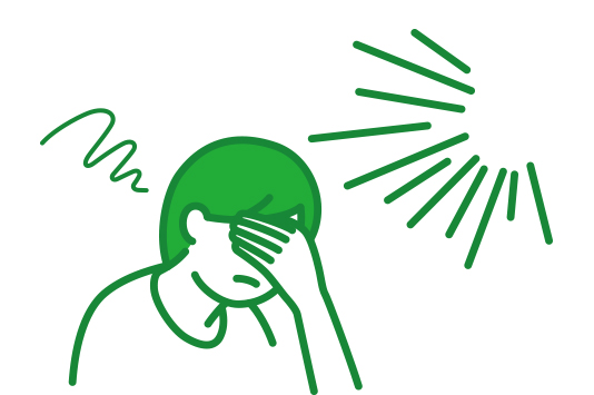 まぶしすぎるLEDが苦手イラスト